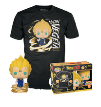 Load image into Gallery viewer, FUNKO POP! &amp; TEE MAJIN VEGETA (GLOW) - T Size (Large)
