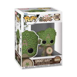 Pre Order: We are Groot, Groot as Captain America Funko POP!