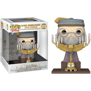 Pre Order: Harry Potter and the Prisoner of Azkaban - Albus Dumbledore with Podium Deluxe Funko POP!