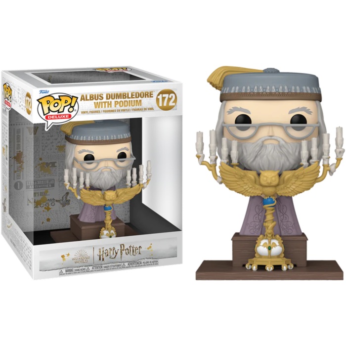 Pre Order: Harry Potter and the Prisoner of Azkaban - Albus Dumbledore with Podium Deluxe Funko POP!