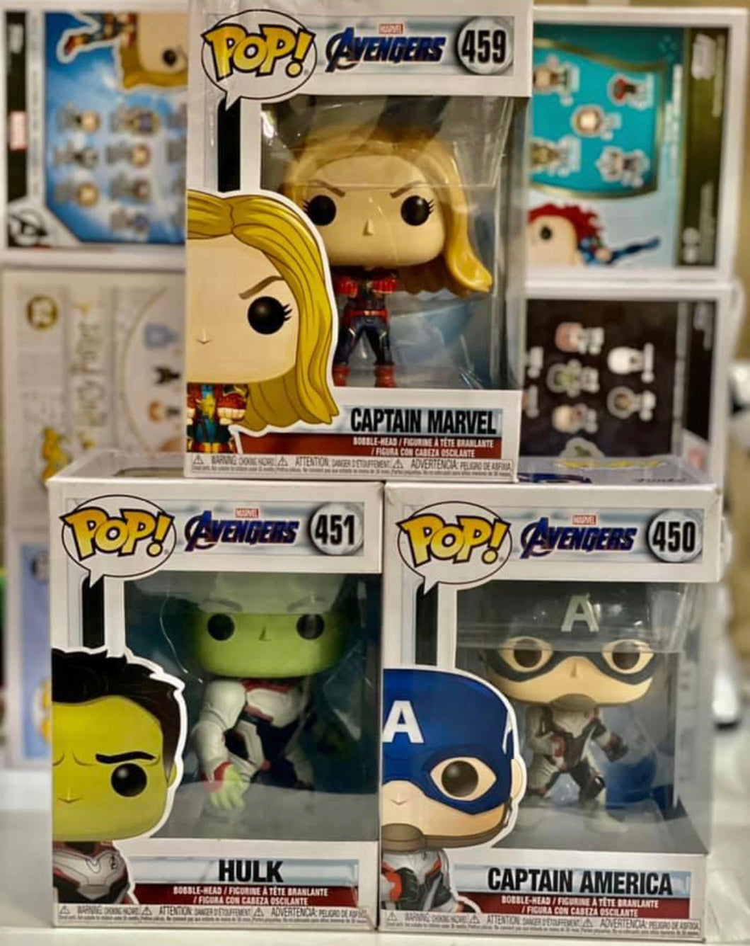x 3 Marvel Funko POPS! (Box Damage) Auction (Reserved for Auction Winner)